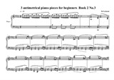 3 antimetrical piano pieces for beginners. Book 2 No.3
