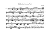 3 Little pieces for Oboe No.1 Book 1